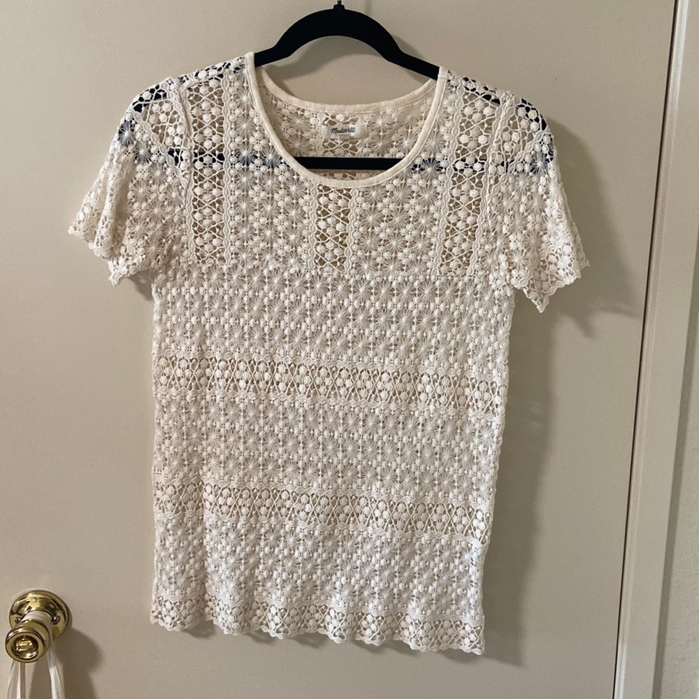 Madewell crochet top XS